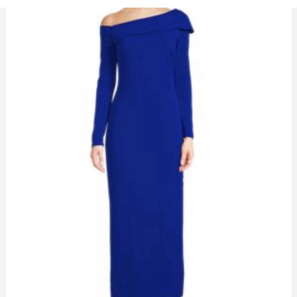 Lea&Viola WOMEN'S ONE SHOULDER DRESS IN ROYAL BLUE size M
